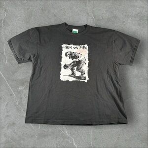 Vintage High On Fire Shirt Mens XL Black Y2K Death‎ Metal Band Tee Sasquatch